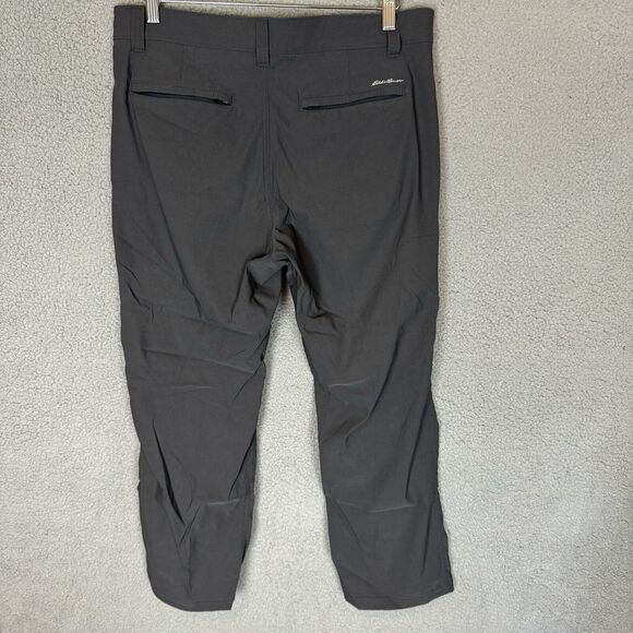 Eddie Bauer Travex Pants Men's 32x28 Grey Nylon Outdoor Hiking Stretch - Picture 3 of 8